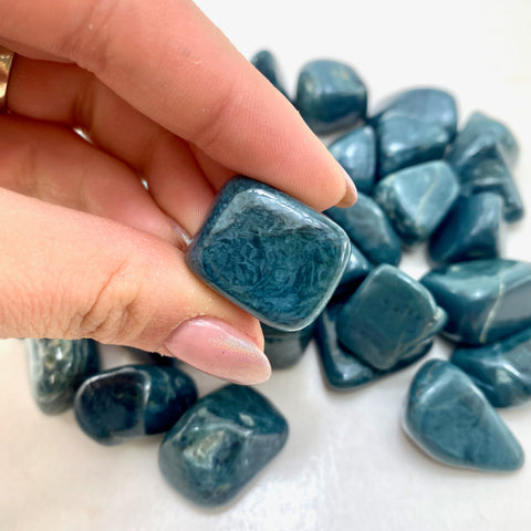 RARE Blue Jade Tumble, Dianite Tumble, Siberian Blue Jade, Tumbled Blue Jade, Tumbled Dianite, T-153