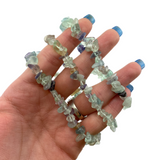Fluorite Gemstone Bracelet, Fluorite Bracelet, Fluorite Chip Bracelet