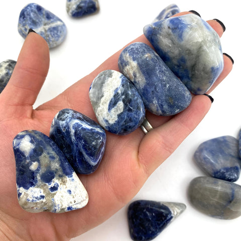 LARGE Sodalite Tumble, Tumbled Sodalite, Polished Sodalite, Pocket Sodalite