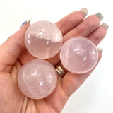 Small Rose Quartz Sphere, Healing Rose Quartz Sphere, Pocket Rose Quartz Sphere, P-49