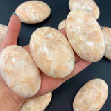 Large Stilbite Palm Stone, Polished Stilbite, Stilbite Palm Stone, Healing Stilbite