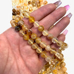 8mm Round Golden Healer Bead, Golden Healer Bead, Golden Healer Bead Strand, 16” Golden Healer Bead Strand