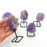 Amethyst Stand, Rough Amethyst on a stand, Amethyst Specimen, Amethyst on Metal Base