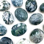 Moss Agate Palm Stone, Green Moss Agate, Polished Moss Agate Palm, Healing Moss Agate Palm