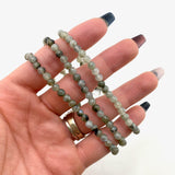 Dainty Labradorite Bracelet, Round Bead Labradorite Bracelet, 3-4mm Labradorite Bracelet