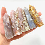 Flower Agate Point, Polished Flower Agate, Flower Agate Tower, Flower Agate