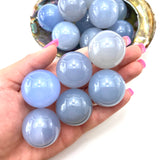 Blue Chalcedony Sphere, Small Chalcedony Sphere, Turkey Chalcedony