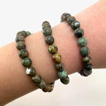 8mm Rainforest Rhyolite Bracelet, Round Rhyolite Bracelet, Rhyolite Gemstone Bracelet, GC-18