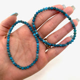 Dainty Apatite Bracelet, Round Bead Apatite Bracelet, 3-4mm Apatite Bracelet, GA-05