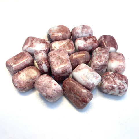 Strawberry Calcite Tumbled Stone, Tumbled Strawberry Calcite, Polished Strawberry Calcite from Mexico, P-100