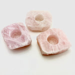 Rose Quartz Candle Holder, Rose Quartz Tea Light Holder, Polished Rose Quartz Candle Holder