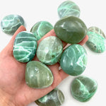 Garnierite Pebble, Garnierite Palm Stone, Healing Garnierite, Polished Garnierite