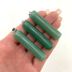 Green Aventurine Cylinder Pendant, Aventurine Pendant, Aventurine Gemstone Cylinder Pendant