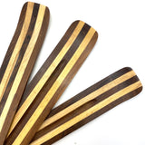 Striped Incense Stick Holder, Wooden Ash Catcher, Two Tone, Wooden Incense Holder
