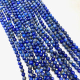 4mm Round Lapis Lazuli Bead, Lapis Bead, Lapis Bead Strand, 16” Lapis Bead Strand