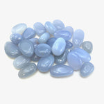 3 Mini Chalcedony Tumbles, Blue Chalcedony Tumble, Chalcedony from Turkey, T-176