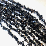 32” Black Onyx Bead, Onyx Chip Bead Strand, Onyx Bead Necklace, Beaded Onyx