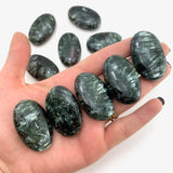 Seraphinite Worry Stone, Seraphinite Smooth Stone, Seraphinite Palm Stone, P-56