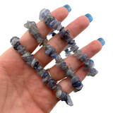 Iolite Gemstone Bracelet, Iolite Bracelet, Iolite Chip Bracelet