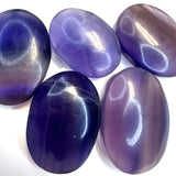 Purple Fluorite Palm Stone, Bright Purple Fluorite Palm, Natural Fluorite Palm Stone, Polished Purple Fluorite, B-50