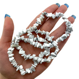 Howlite Gemstone Bracelet, Howlite Bracelet, Howlite Chip Bracelet