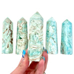 Blue Aragonite Polished Point, Natural Blue Aragonite, Blue Aragonite Obelisk, Aragonite Point