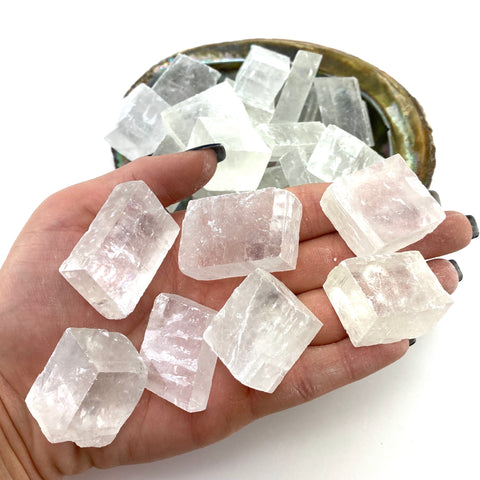 Small Iceland Spar Calcite, Cubic Calcite, Natural Cube Calcite, Mexico Calcite