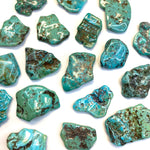 Turquoise Polished Stone, Tumbled Turquoise from Mexico, "Wavy" Turquoise Stone, Turquoise Tumble, A-16