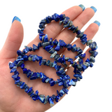 Lapis Lazuli Gemstone Bracelet, Lapis Bracelet, Lapis Chip Bracelet