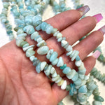 32” Amazonite Bead, Amazonite Chip Bead Strand, Amazonite Bead Necklace, Beaded Amazonite