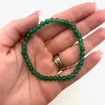 Dainty Aventurine Bracelet, Round Bead Aventurine Bracelet, 3-4mm Aventurine Bracelet