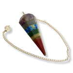 Chakra Pendulum, 6 Facet Chakra Pendulum, Polished Chakra Pendulum, Reiki Chakra Pendulum, ECP9