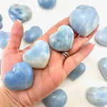 Blue Calcite Heart, Polished Blue Calcite Heart, Madagascar Blue Calcite Heart, Healing Blue Calcite Heart, P-47