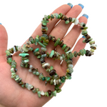 Chrysoprase Gemstone Bracelet, Chrysoprase Bracelet, Chrysoprase Chip Bracelet