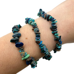 Chrysocolla Gemstone Bracelet, Chrysocolla Bracelet, Chrysocolla Chip Bracelet