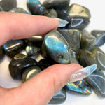 Flashy Labradorite Tumbled Stone, Medium Labradorite Tumble, Quality Labradorite Tumble, Flashy Labradorite Pocket Stone, P-51