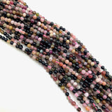 4mm Round Rainbow Tourmaline Bead, Multi Tourmaline Bead, Multi Tourmaline Bead Strand, 16” Multi Tourmaline Bead