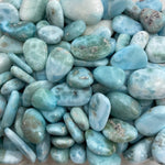 FIVE Quality Larimar Tumbles, Small Larimar Tumble, Tumbled Larimar, Quality Larimar