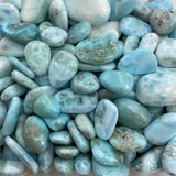 FIVE Quality Larimar Tumbles, Small Larimar Tumble, Tumbled Larimar, Quality Larimar