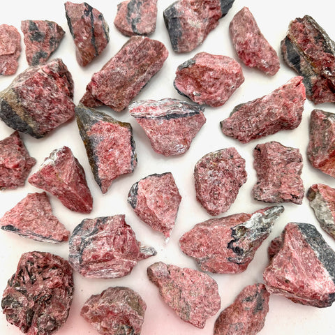 Raw Rhodonite from Brazil, Natural Rhodonite Stone, Bright Rhodonite Crystal, Rough Rhodonite Brazil