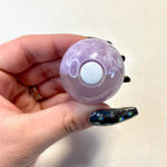 Rose Quartz and Lepidolite Poke Ball, Pokemon Ball, Pokemon Gemstone Ball, Pokemon Crystal Ball
