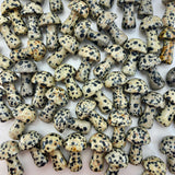 1" Dalmatian Jasper Mushroom, Small Dalmatian Mushroom, Dalmatian Carving, Mushroom Carving Dalmatian Jasper, P-120
