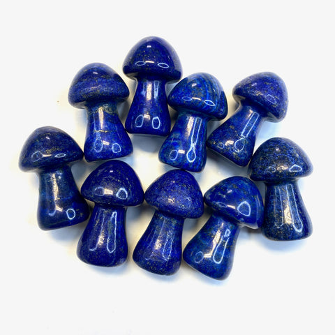 2" Lapis Lazuli Mushroom, Lapis Lazuli Gemstone Mushroom, Lapis Lazuli Mushroom Carving, B-46
