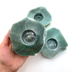 Green Aventurine Tea Light Holder, Aventurine Candle Holder, Polished Aventurine Light Holder