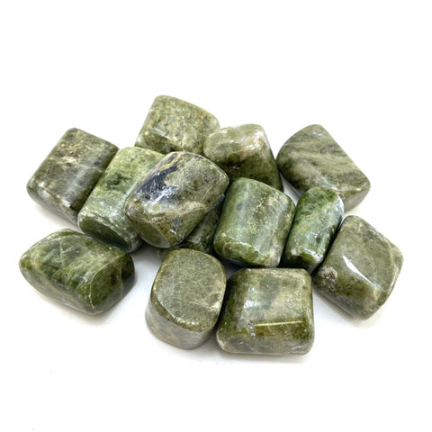 Vesuvianite Tumbled Stone, Tumbled Vesuvianite, Polished Vesuvianite, Green Vesuvianite, T-164