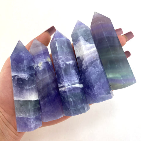 Purple Pastel Fluorite Point, Purple Fluorite Point, Purple Fluorite Tower, Pastel Fluorite Obelisk