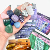 21pc Ultimate Chakra Set, Tumbled Stone Chakra Set, 21pc Chakra Set with Meaning Cards, Large Tumbled Chakra Set