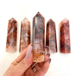 Fire Quartz Point, Polished Fire Quartz, Hematoid Quartz Point, Fire Quartz Obelisk