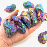 Titanium Aura Quartz, Raw Quartz with Titanium Aura, Titanium Raw Quartz, C-37