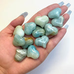 Mini Caribbean Calcite Heart, Caribbean Calcite Gemstone Heart, Healing Caribbean Calcite Heart, Small Caribbean Calcite Heart, B-03
